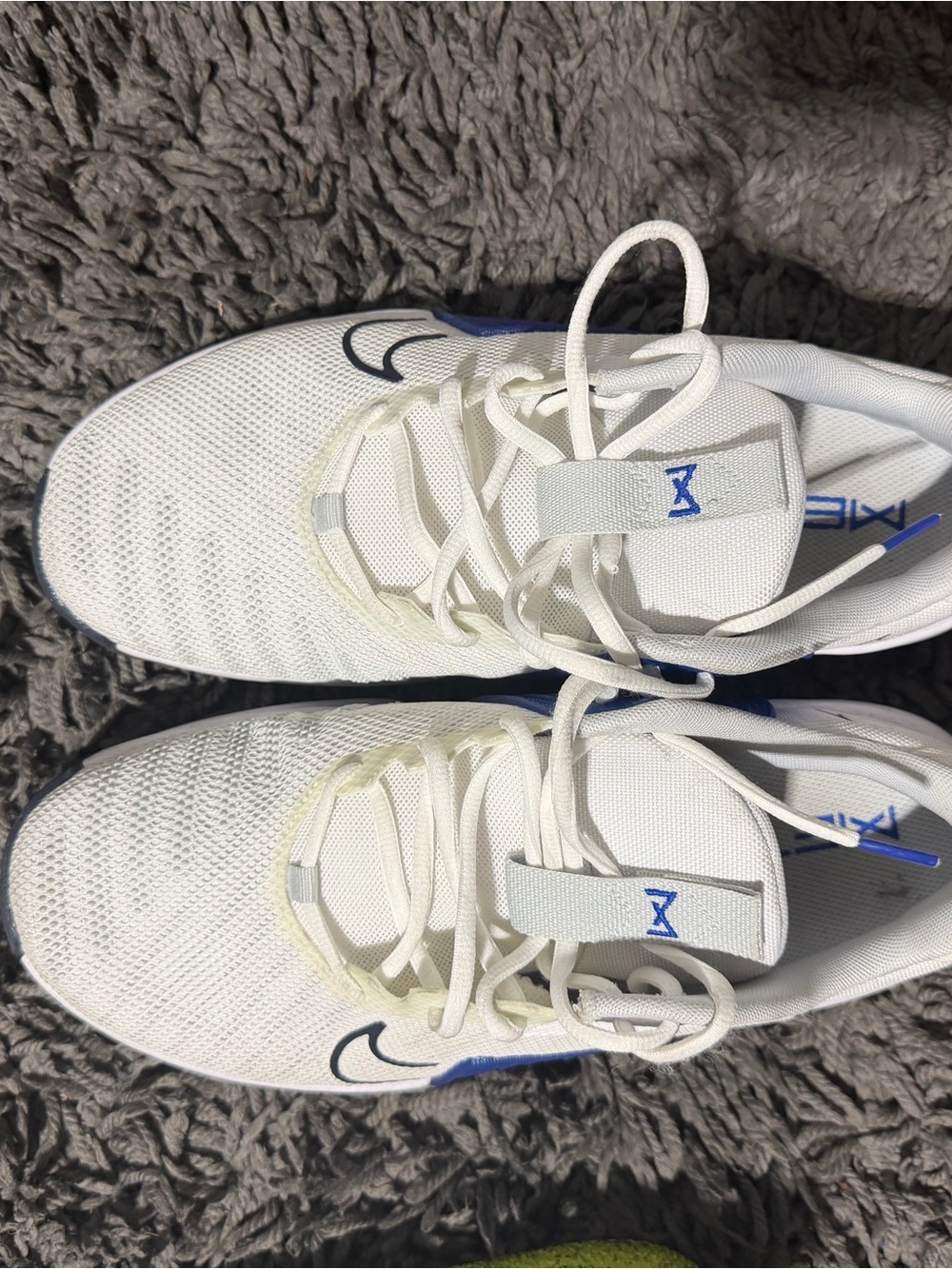 Nike Men’s White and Blue Athletic Sneakers